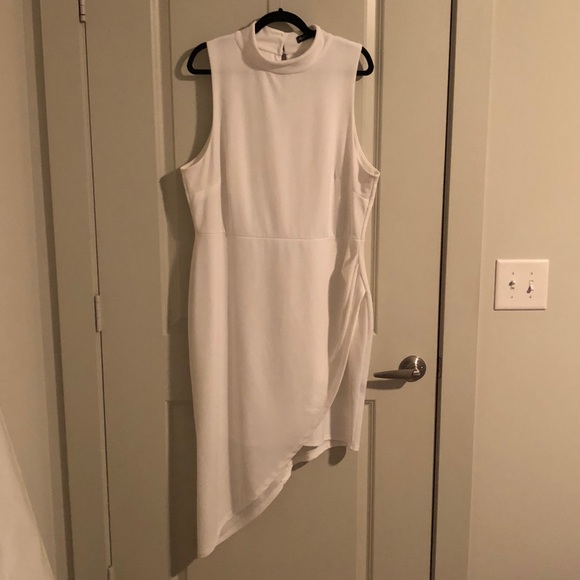 Asymmetrical White Dress - Picture 1 of 3